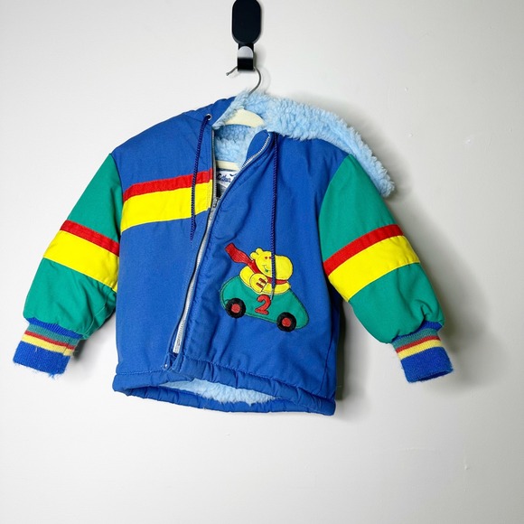 Weather Tamer Other - Weather Tamer Jacket Kids 2T Blue Good Vintage Colorblock Sherpa Lined USA Made